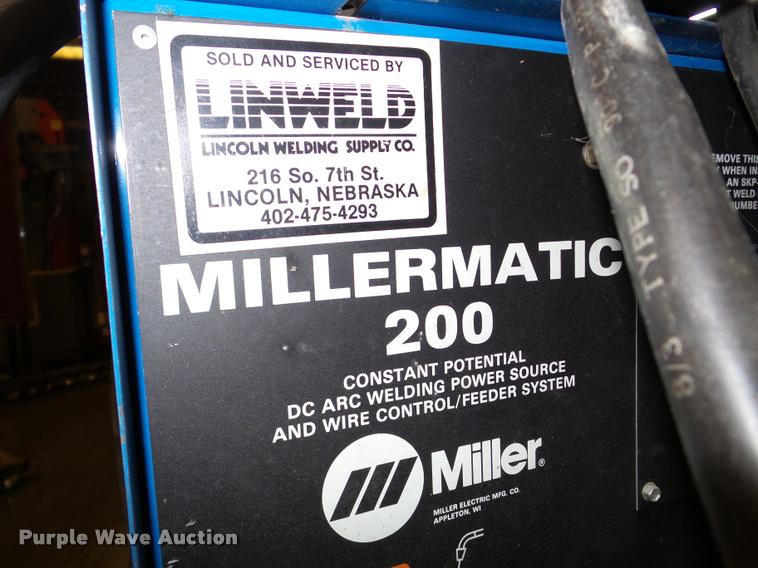 image for item DF9655 Miller Millermatic 200 MIG welder