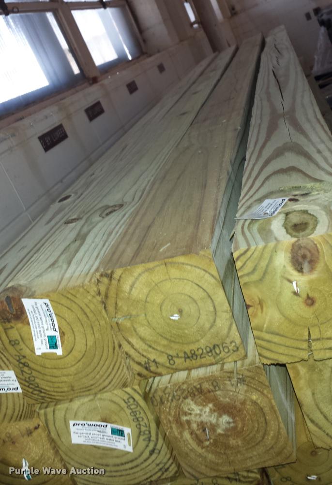 image for item DJ9319 (18) 4x4x8 treated lumber