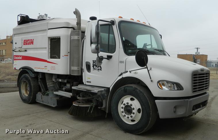 image for item J8798 2012 Freightliner Business Class M2 Elgin Crosswind Regenerative Series J300 street sweeper truck