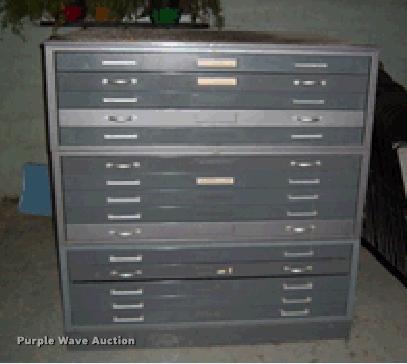 image for item K7384 (3) stackable metal map cases