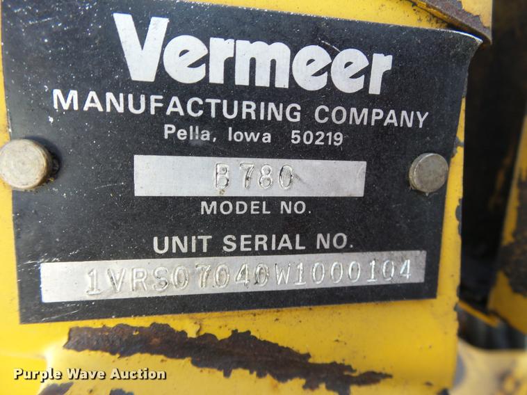 image for item BT9077 1998 Vermeer B780 backhoe attachment