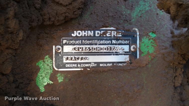 image for item BU9440 1982 John Deere 8650 4WD tractor
