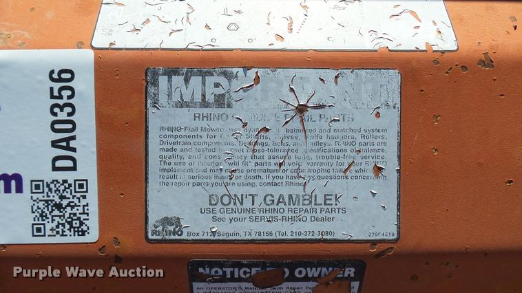 image for item DA0356 Rhino RH74 flail mower