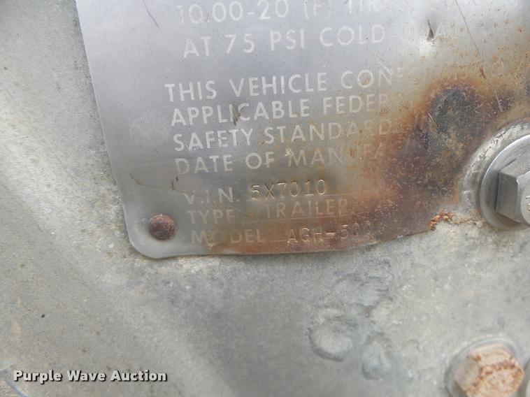 image for item DA3314 1980 Wilson AGH-500 double hopper grain trailer