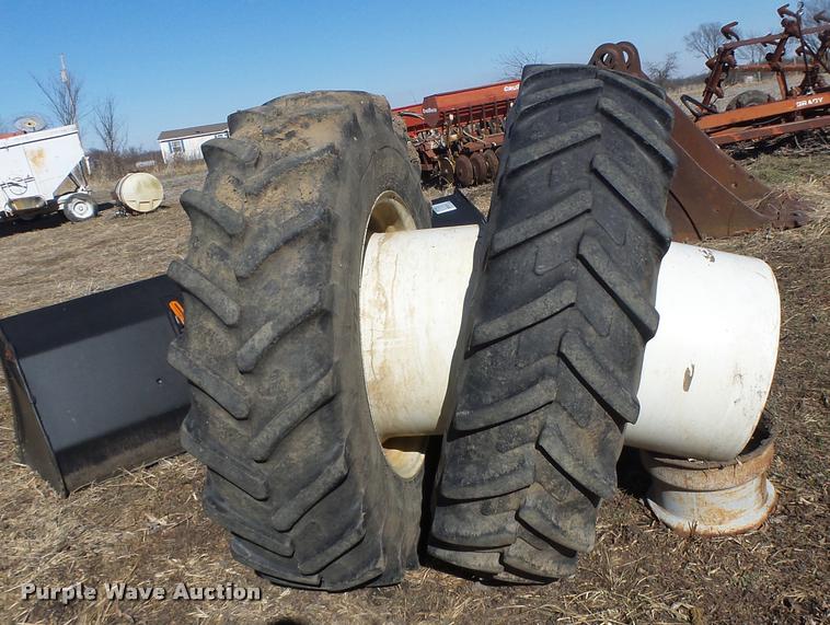 image for item DB1260 (2) Michelin 380/85R30 tires and wheels