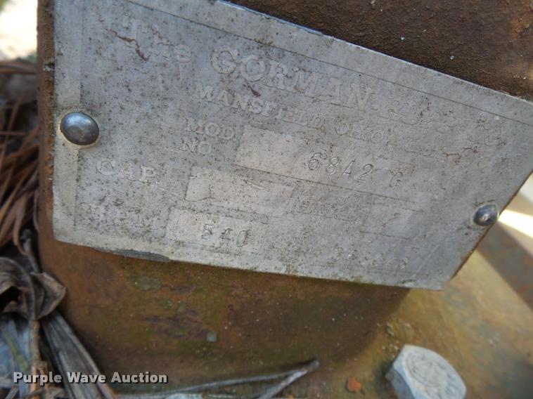 image for item K3366 Gorman Rupp 68A2 pump