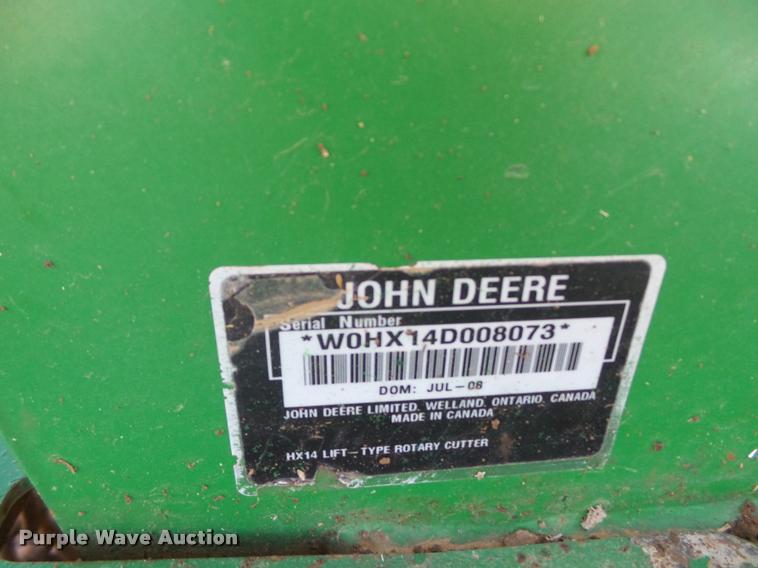 image for item L1667 2008 John Deere HX14 shredder