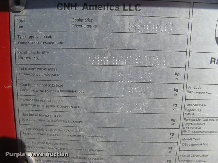 image for item L3940 2011 New Holland H8060 self-propelled windrower