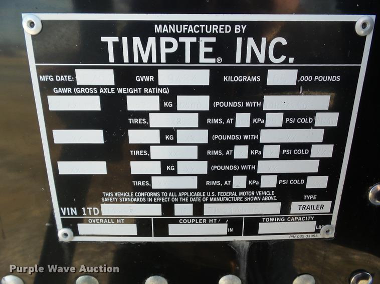 image for item CB9789 2008 Timpte double hopper grain trailer