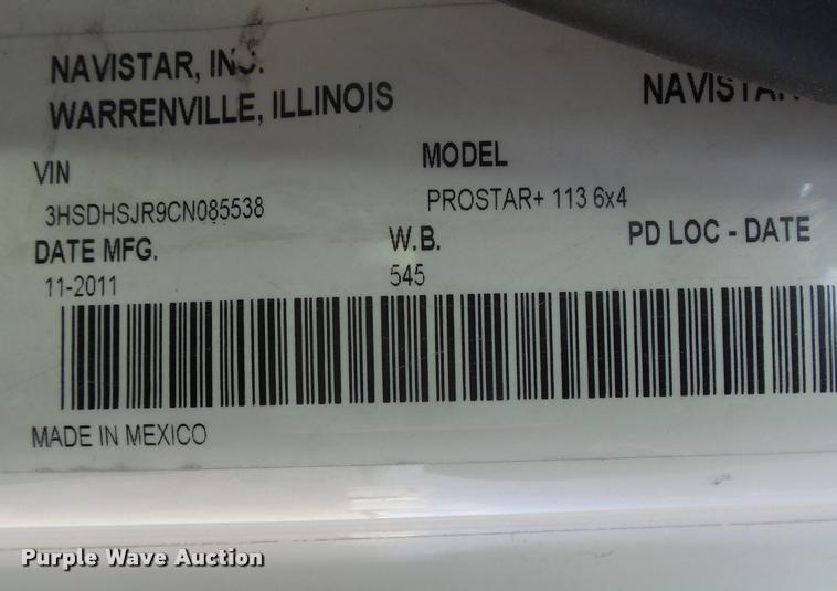 image for item DB1889 2012 International ProStar Plus semi truck