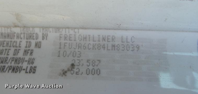image for item DB2363 2004 Freightliner Columbia semi truck