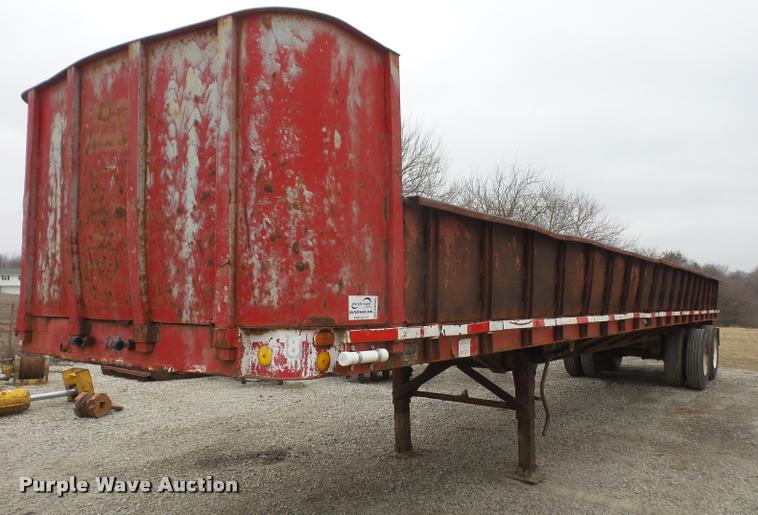 image for item DB2989 1969 Fontaine DTW-1-554 flatbed trailer