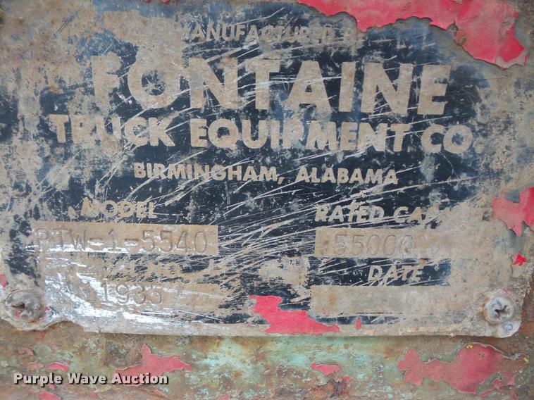 image for item DB2989 1969 Fontaine DTW-1-554 flatbed trailer