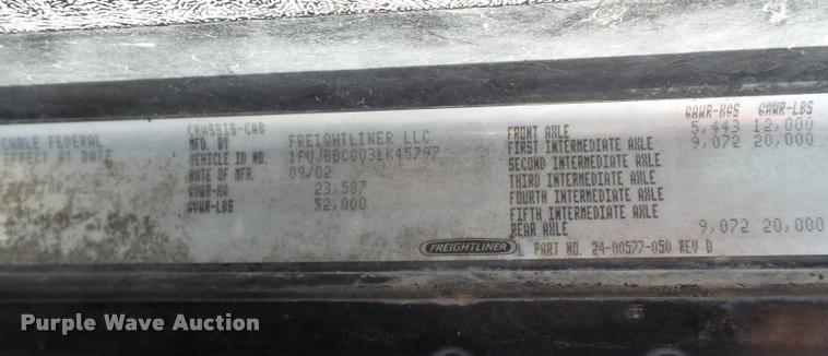 image for item L1644 2003 Freightliner Century ST120 semi truck