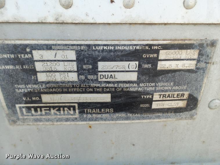image for item L1649 2001 Lufkin dry van trailer