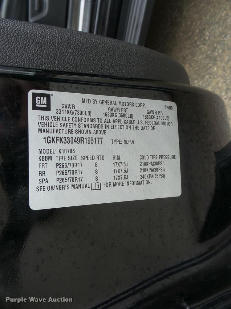 image for item DA5873 2009 GMC Yukon SUV