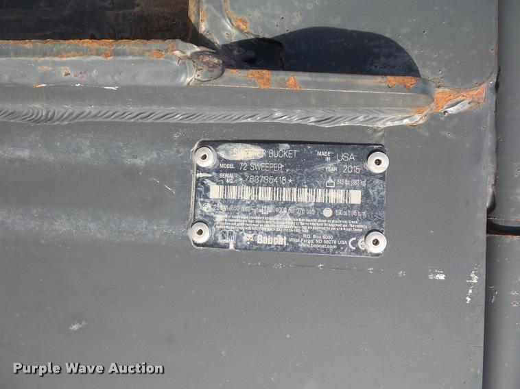 image for item L4550 2015 Bobcat skid steer sweeper