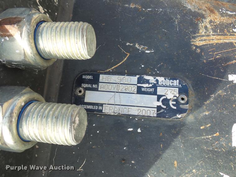 image for item L4552 2007 Bobcat HB980 skid steer hammer