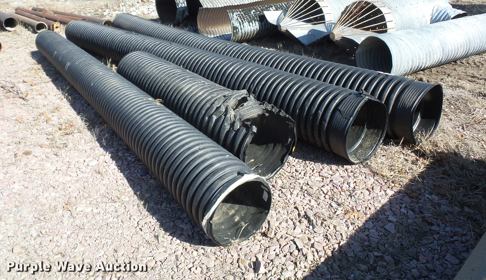 (4) corrugated plastic culverts in Greenwood, MO Item L4677 sold