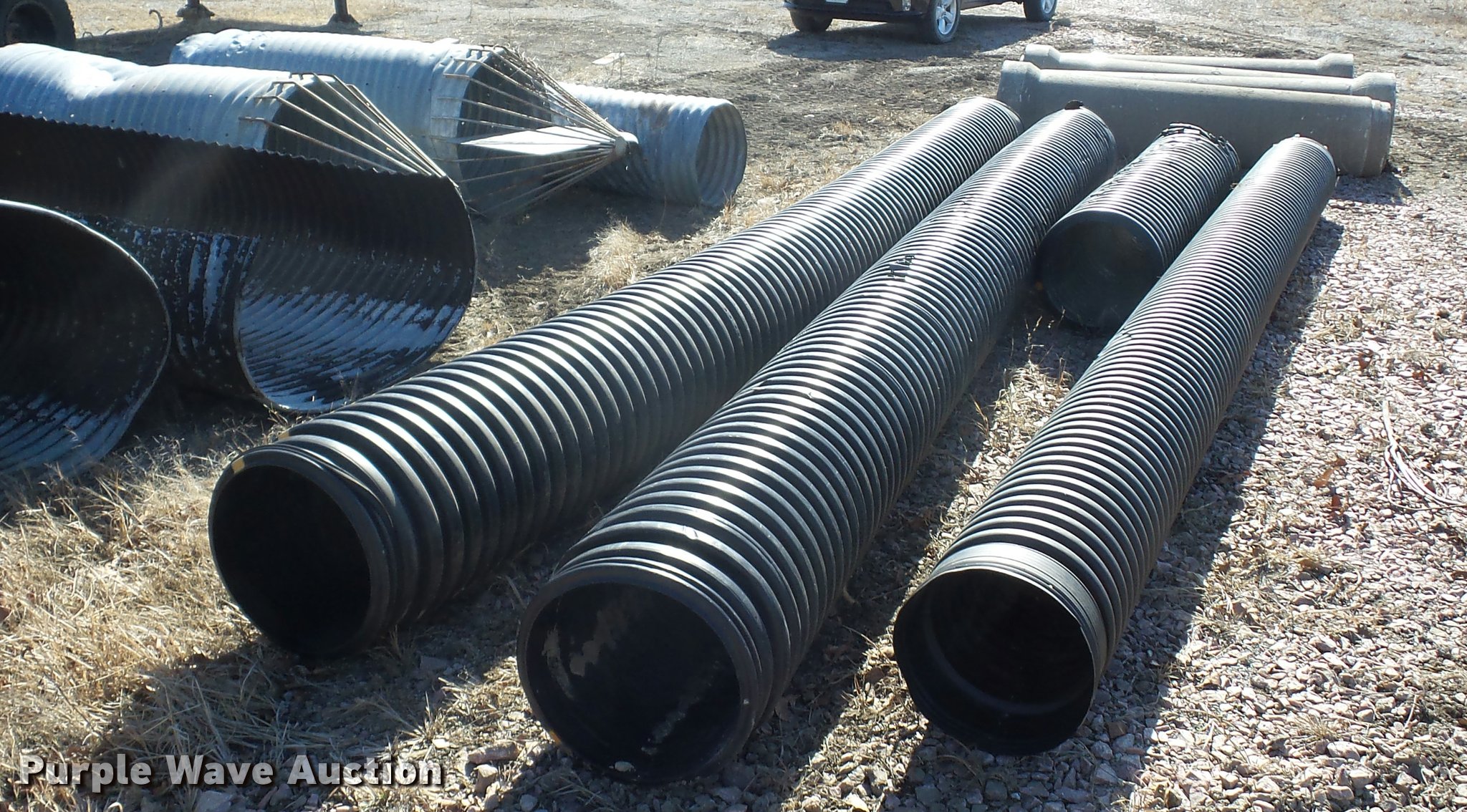(4) corrugated plastic culverts in Greenwood, MO Item L4677 sold Purple Wave