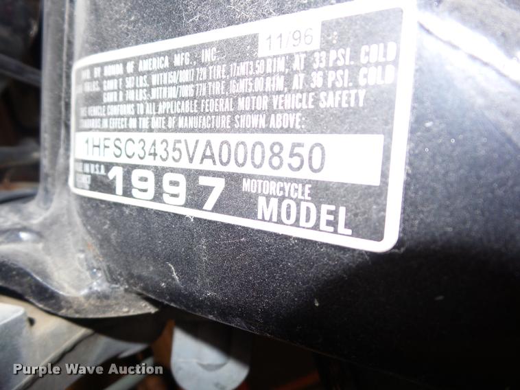 image for item AG9251 1997 Honda GL1500CT Valkyrie Tourer motorcycle