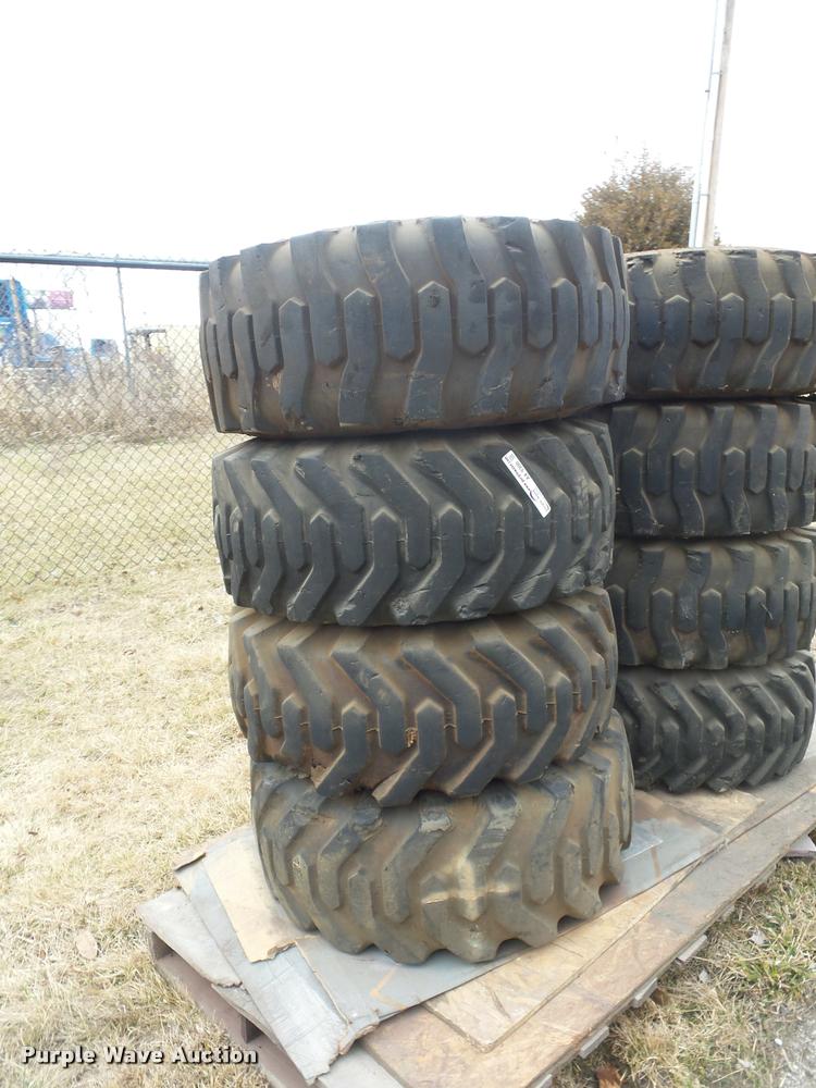 image for item AX9300 (4) 15-19.5 foam filled tires