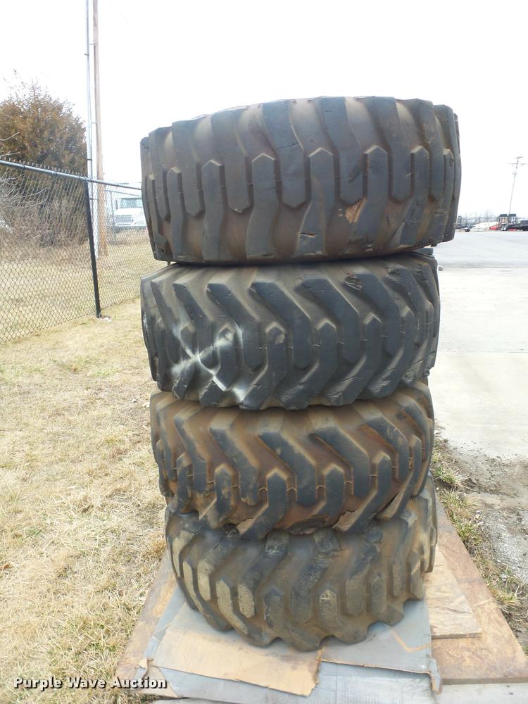 image for item AX9300 (4) 15-19.5 foam filled tires