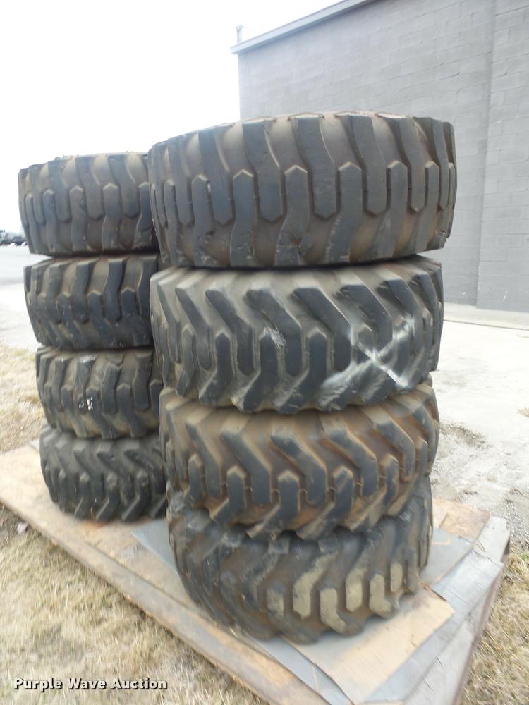 image for item AX9300 (4) 15-19.5 foam filled tires