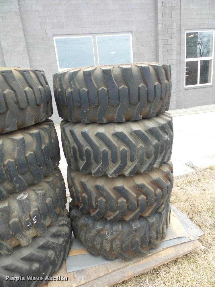 image for item AX9300 (4) 15-19.5 foam filled tires