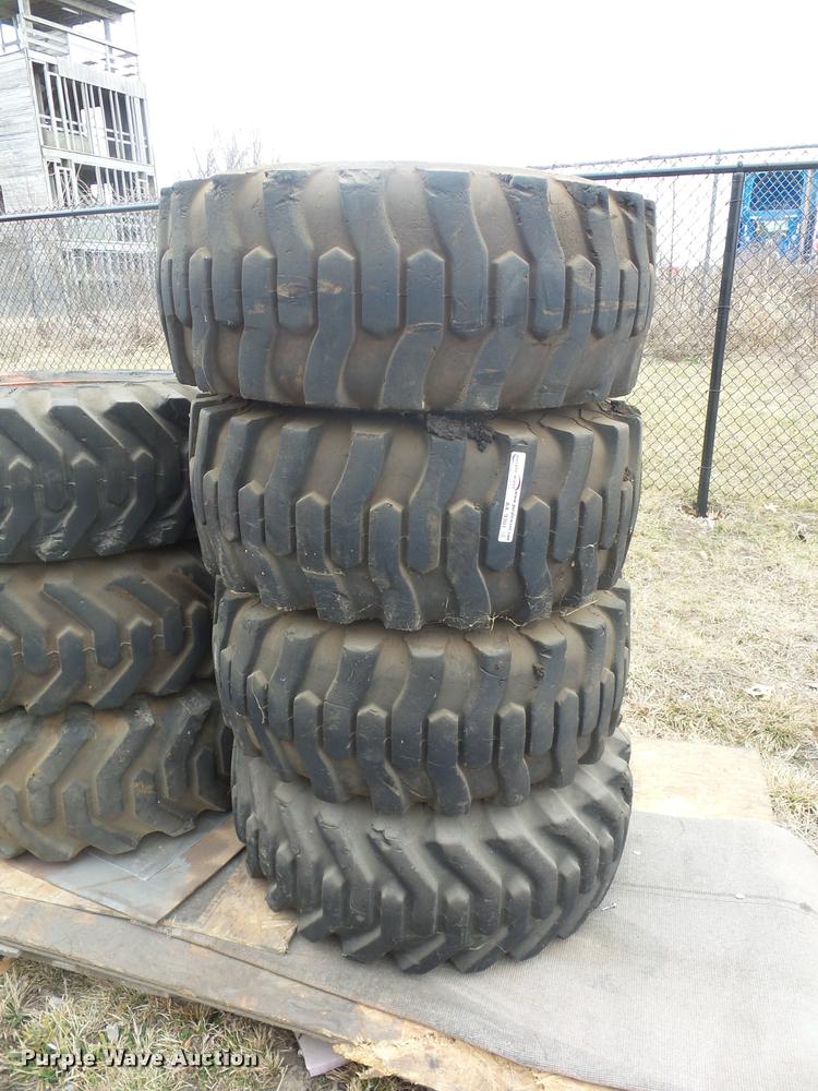 image for item AX9301 (4) 15-19.5 foam filled tires