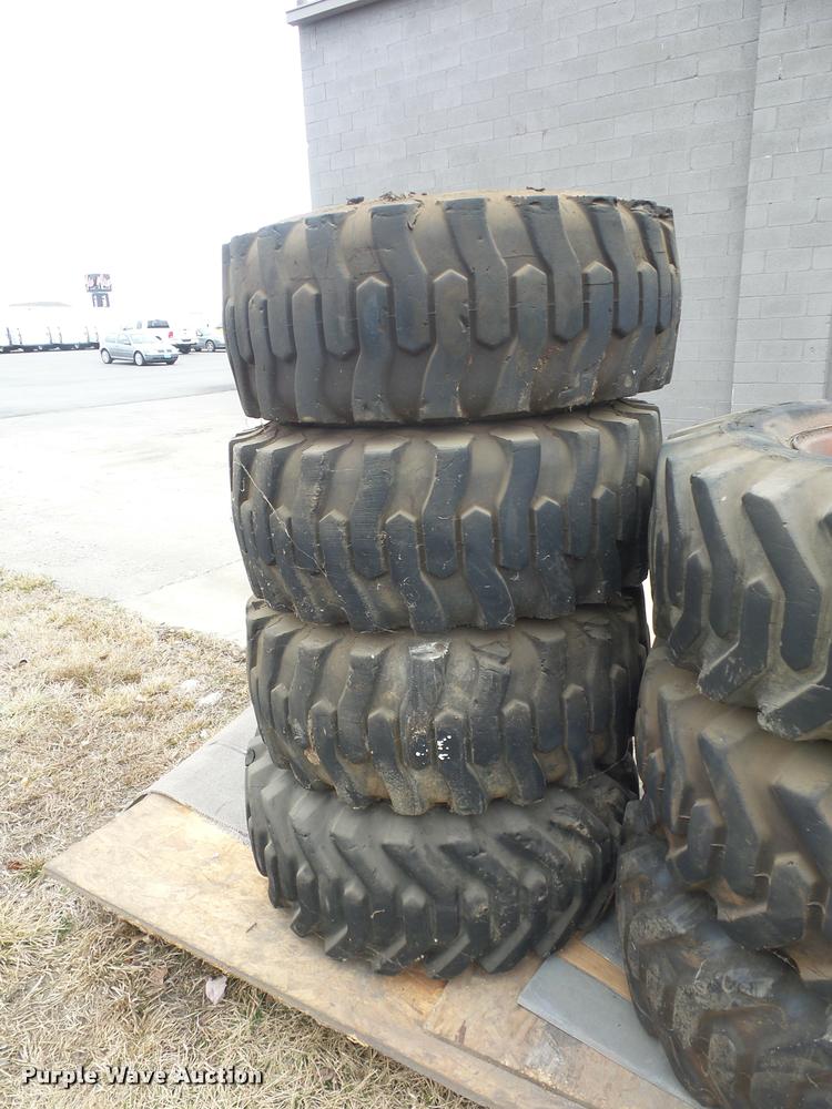image for item AX9301 (4) 15-19.5 foam filled tires