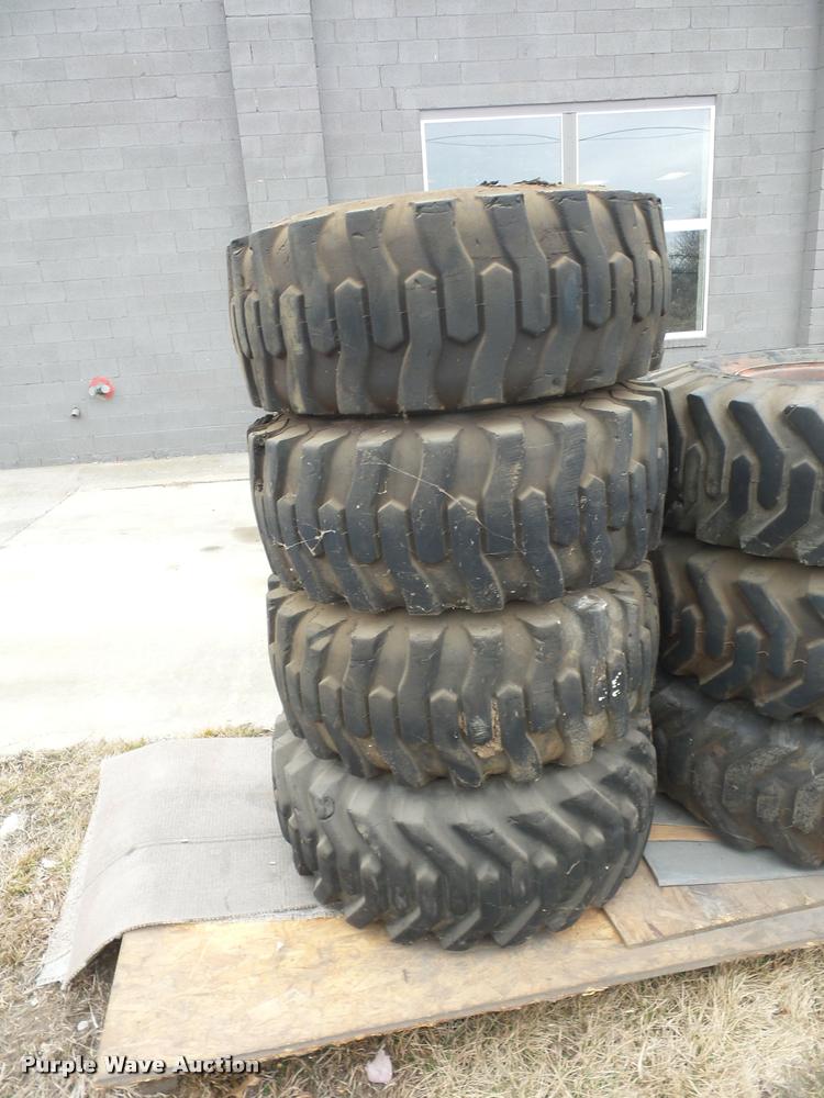 image for item AX9301 (4) 15-19.5 foam filled tires
