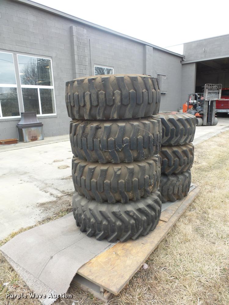 image for item AX9301 (4) 15-19.5 foam filled tires