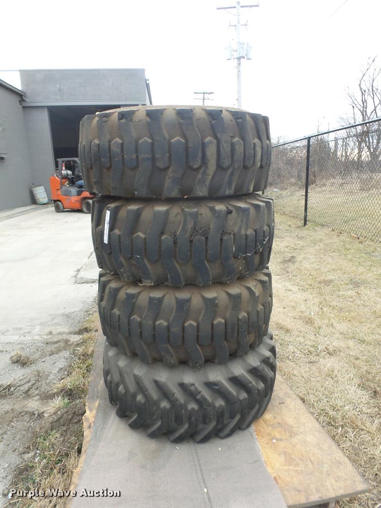 image for item AX9301 (4) 15-19.5 foam filled tires