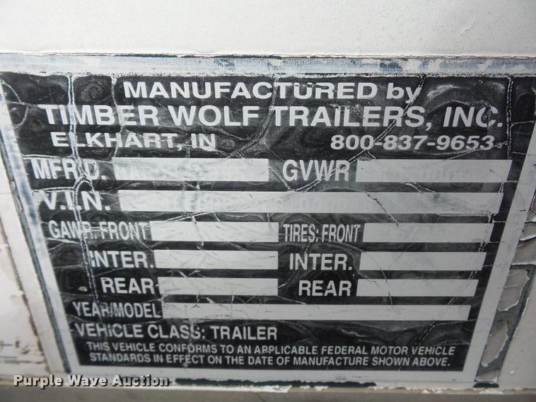 image for item BI9146 1995 Timberwolf enclosed cargo trailer