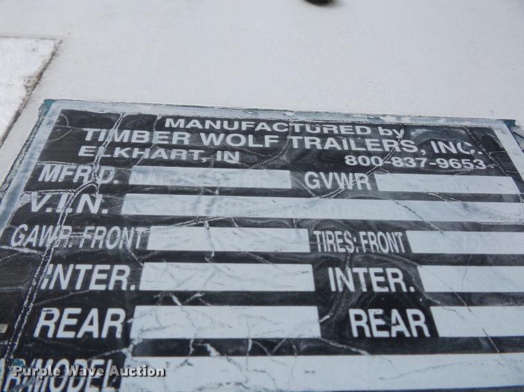 image for item BI9146 1995 Timberwolf enclosed cargo trailer