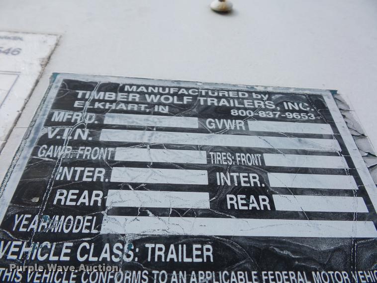 image for item BI9146 1995 Timberwolf enclosed cargo trailer