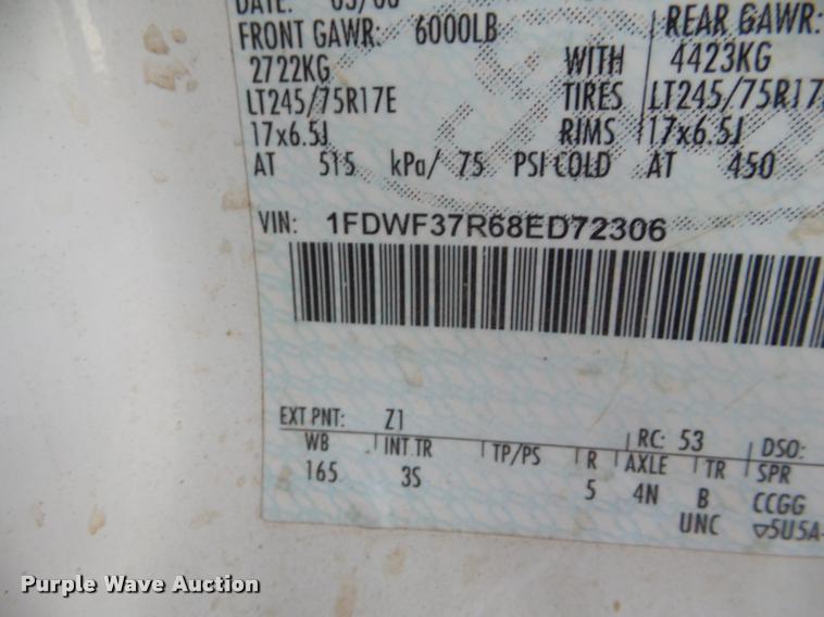 image for item DA7666 2008 Ford F350 Super Duty bale bed pickup truck