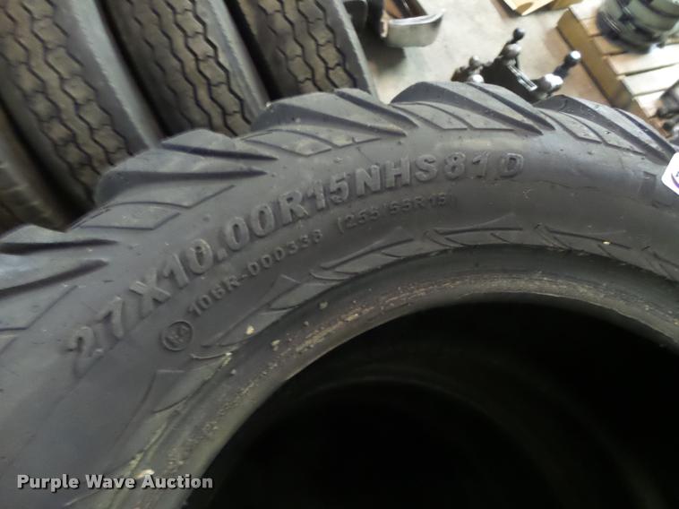 image for item DA9396 (4) 27x10.00R15 NHS tires