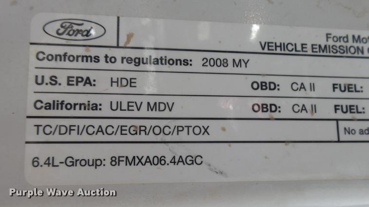 image for item DB1885 2008 Ford F350 Super Duty XLT SuperCab pickup truck cab and chassis