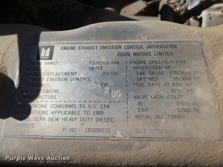 image for item DB1918 1985 GMC W7R042 refuse truck