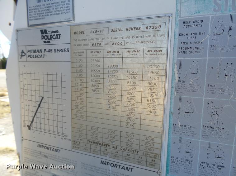 image for item DB1934 1989 Chevrolet Kodiak digger derrick truck