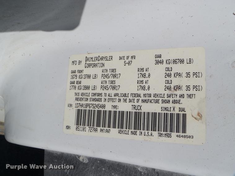 image for item DB2342 2007 Dodge Ram 1500 Quad Cab pickup truck