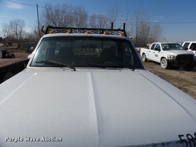 image for item DB2343 1997 Ford F350 XL flatbed pickup truck