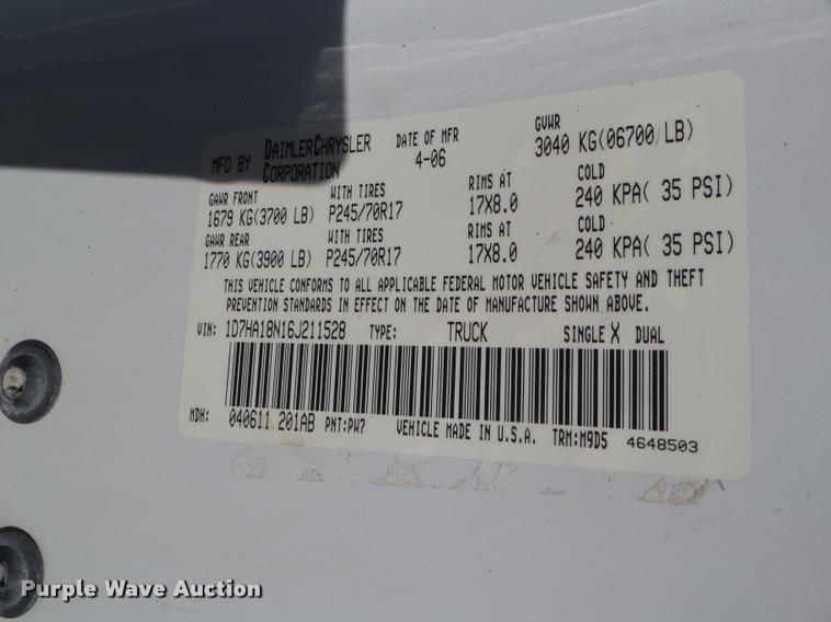 image for item DB2347 2006 Dodge Ram 1500 SLT Quad Cab pickup truck