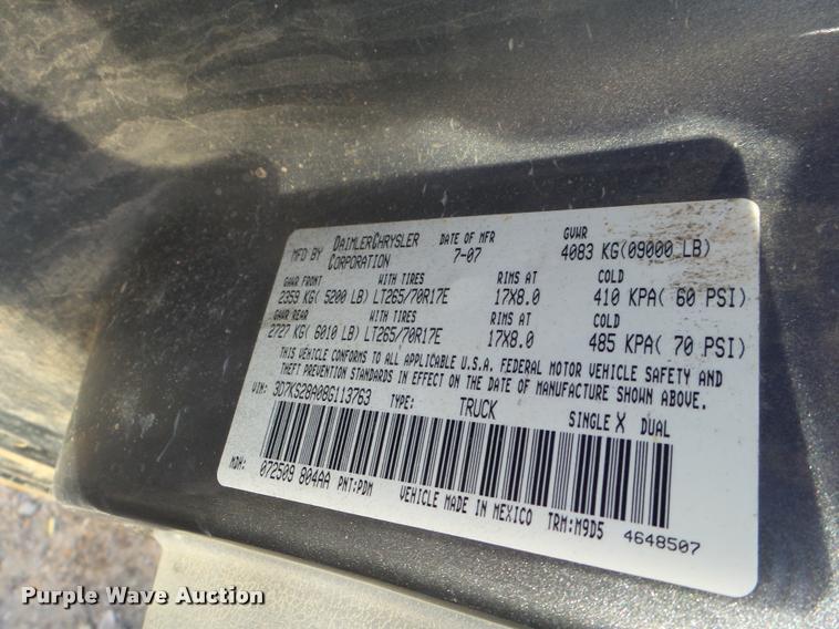 image for item DB2372 2008 Dodge Ram 2500 Quad Cab pickup truck