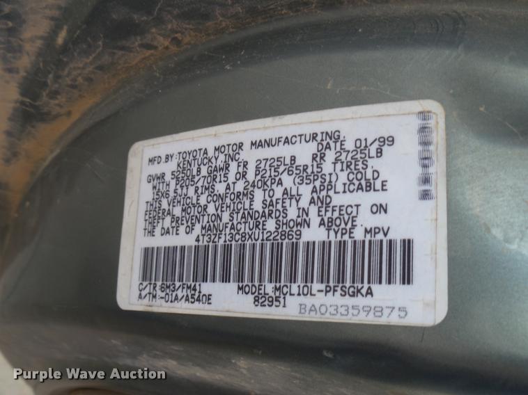 image for item DB2373 1999 Toyota Sienna XLE van