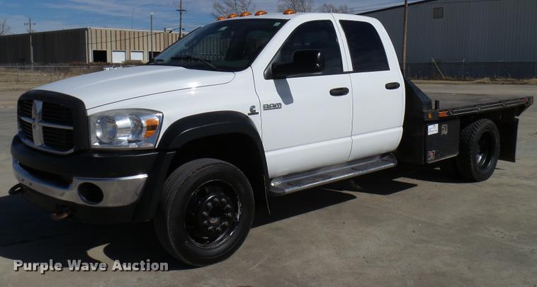 image for item DB2421 2008 Dodge Ram 5500 Quad Cab flatbed truck