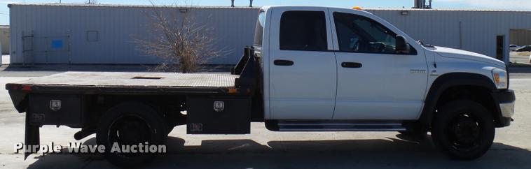 image for item DB2421 2008 Dodge Ram 5500 Quad Cab flatbed truck