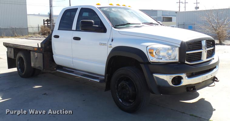 image for item DB2421 2008 Dodge Ram 5500 Quad Cab flatbed truck